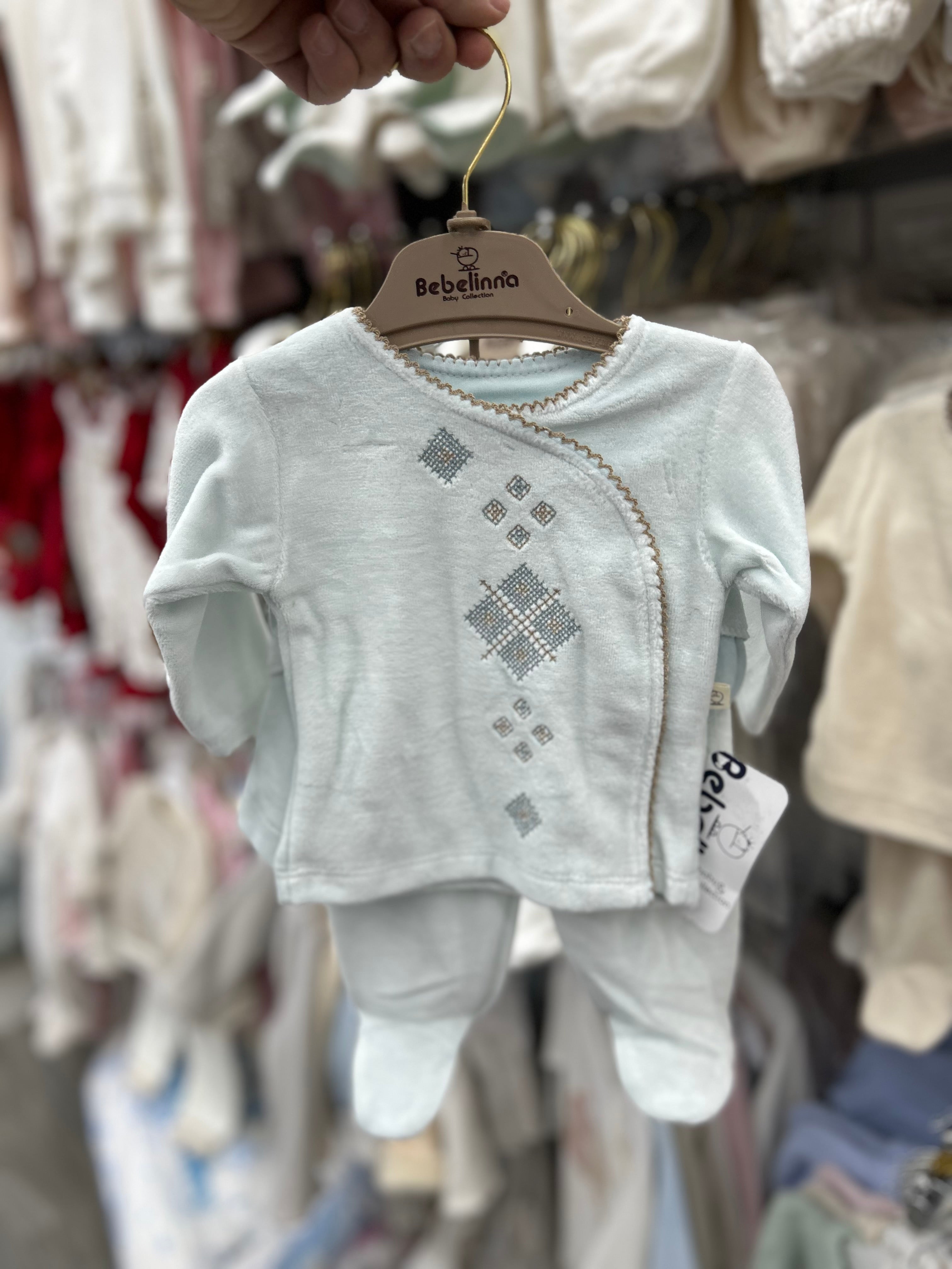 طقم مخمل 5 قطع  تطريز