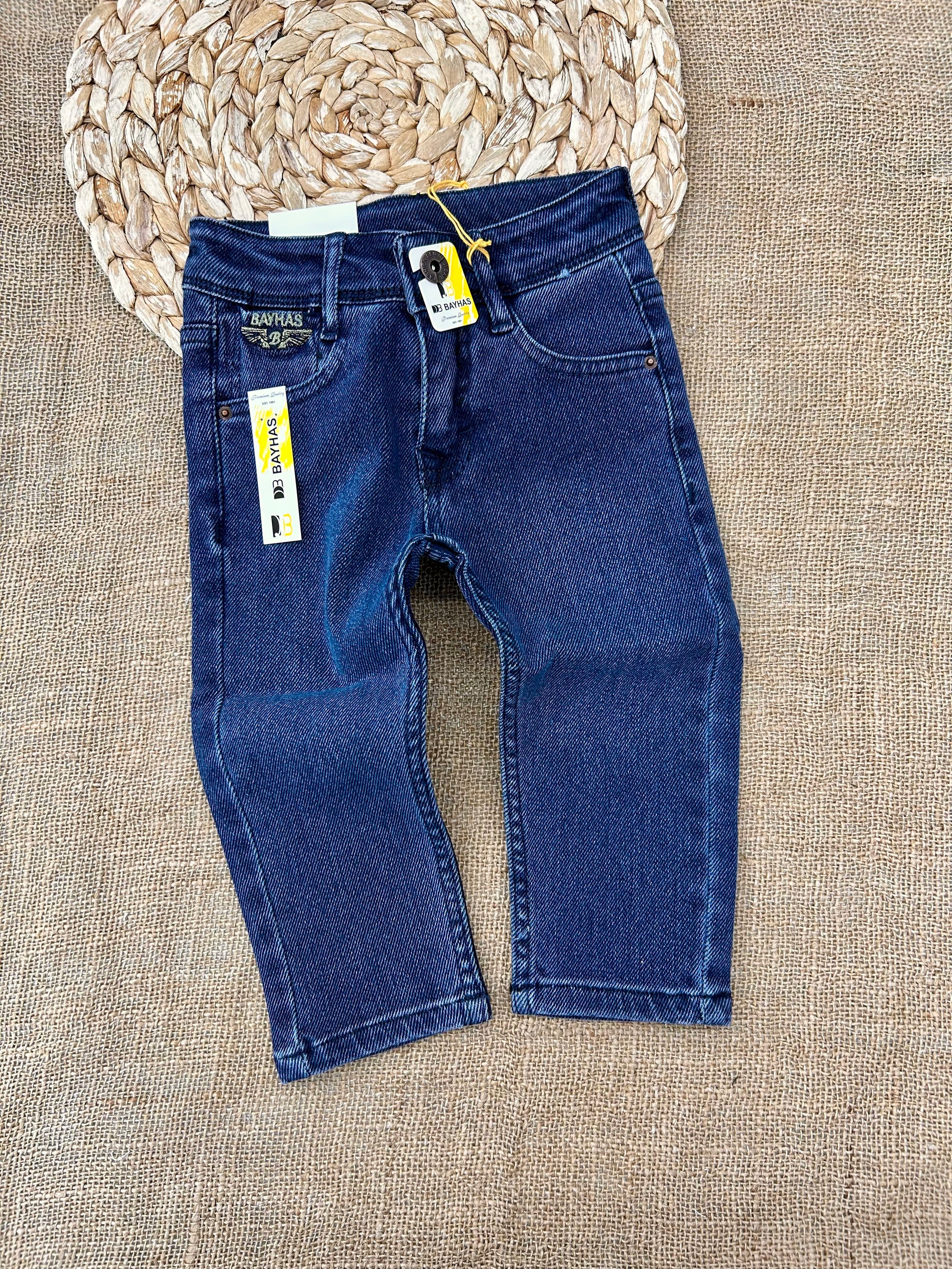 1-4 بنطلون بيبي جينز لايكرا