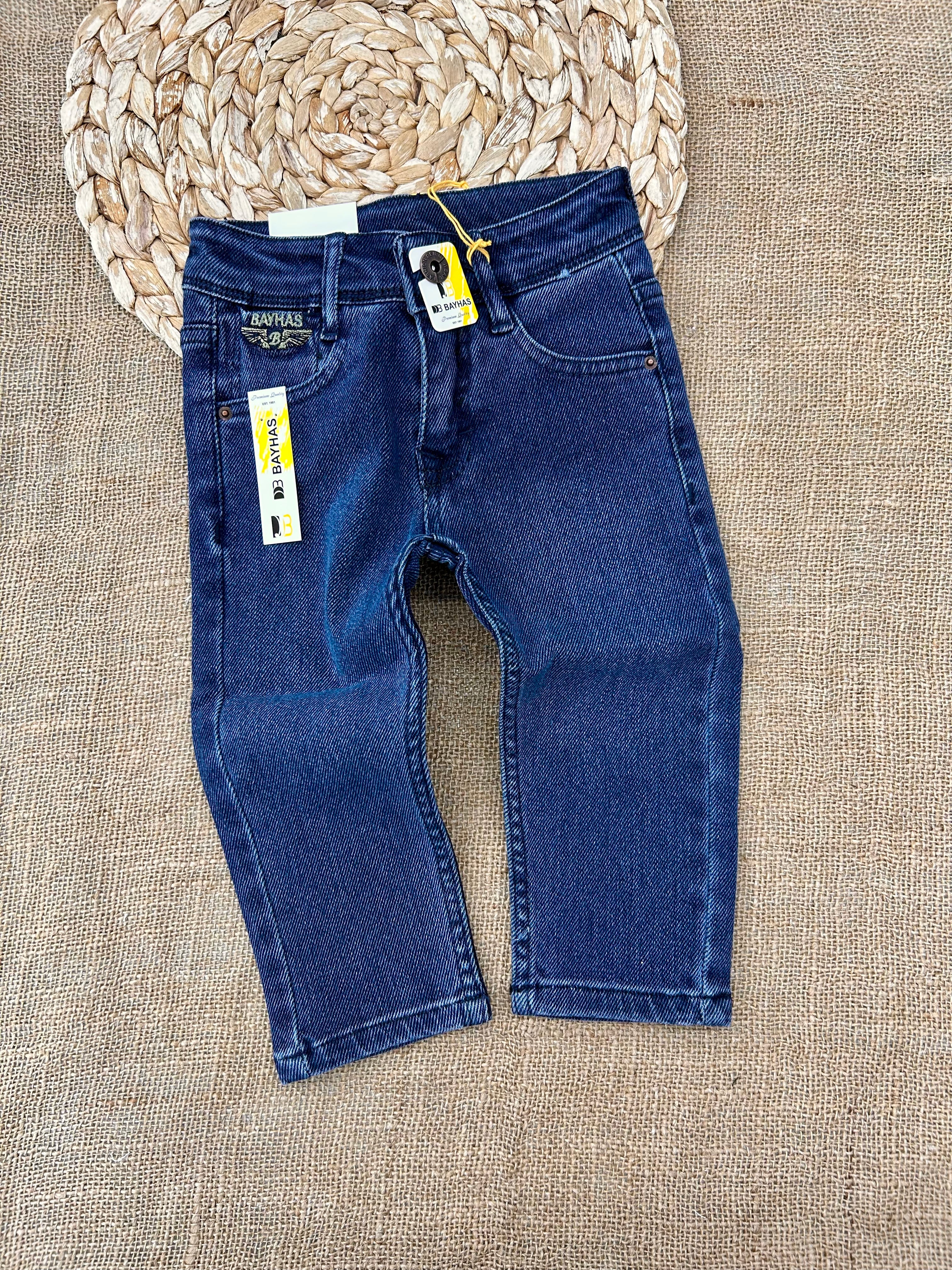 1-4 بنطلون بيبي جينز لايكرا