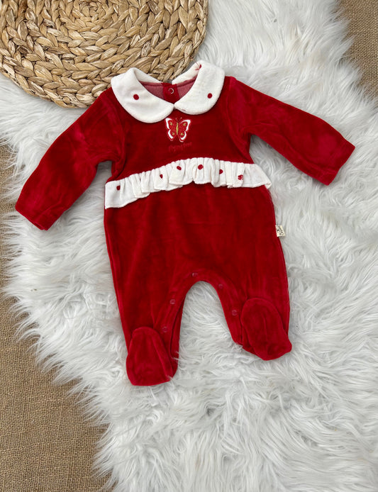 أفرهول مخمل بناتي بتصميم فراشة