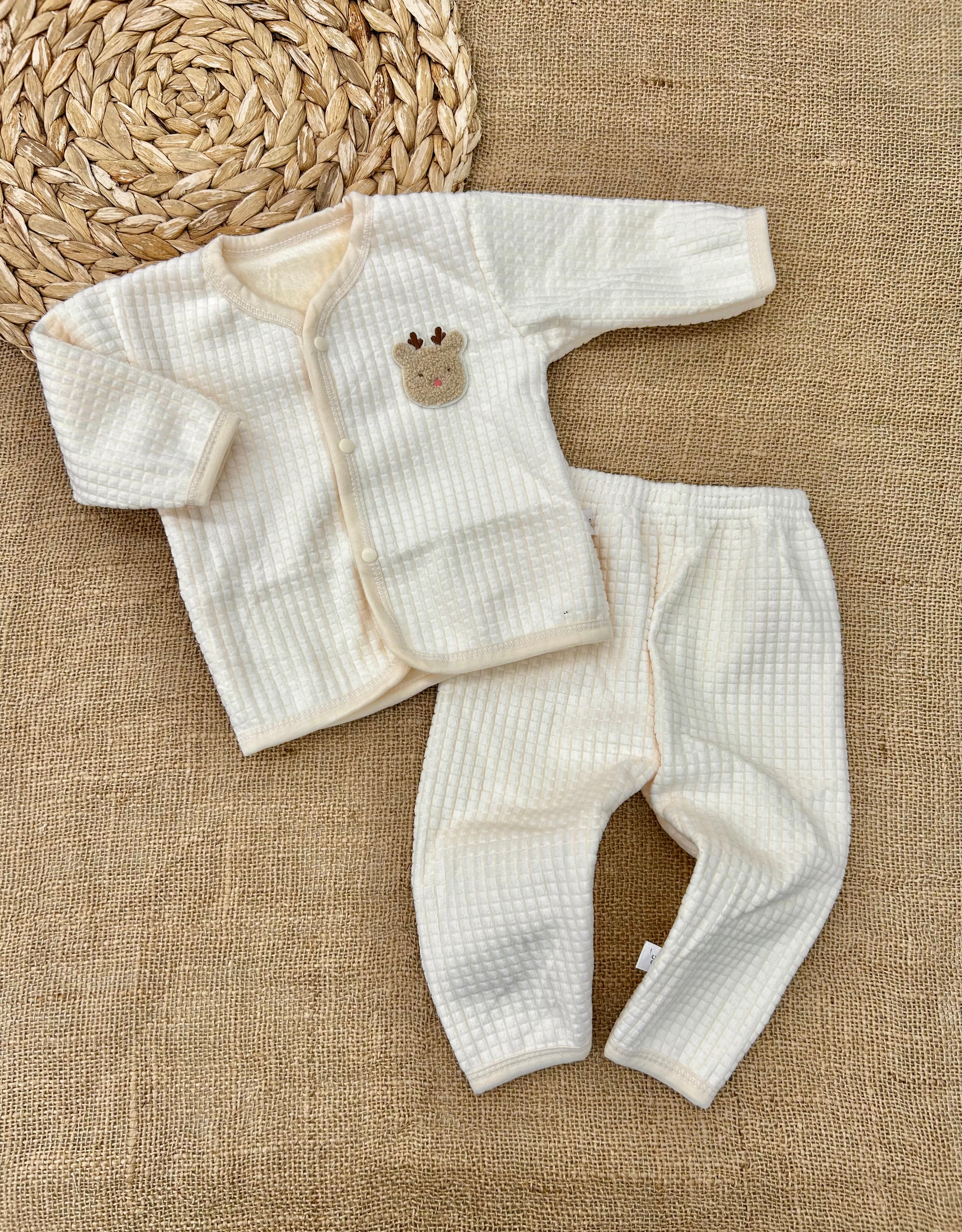 بيجامة بيبي فوتر مبطنة مربعات