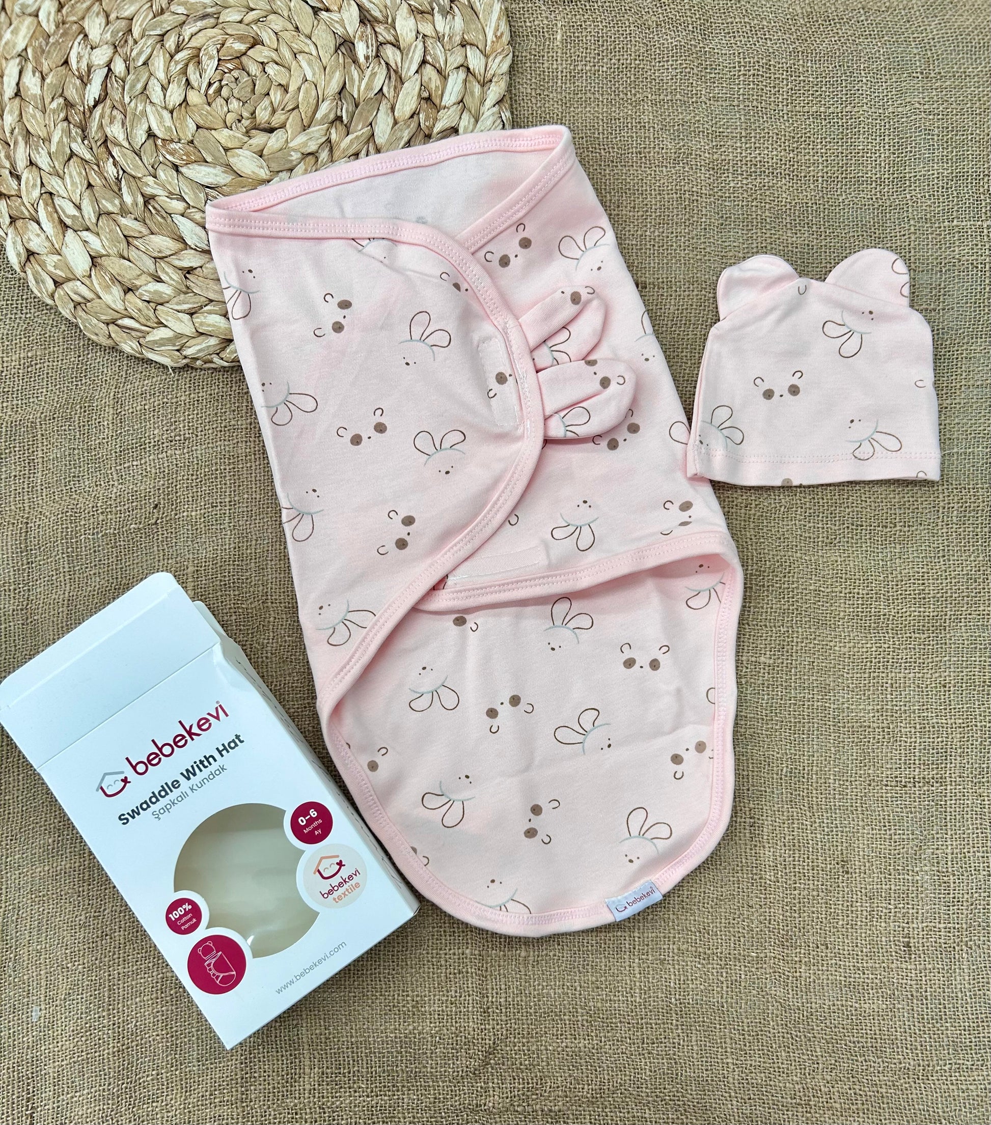 كوفلية جاهزة مع طاقية – قطن 100%