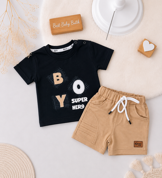 طقم قطن نص كم Boy