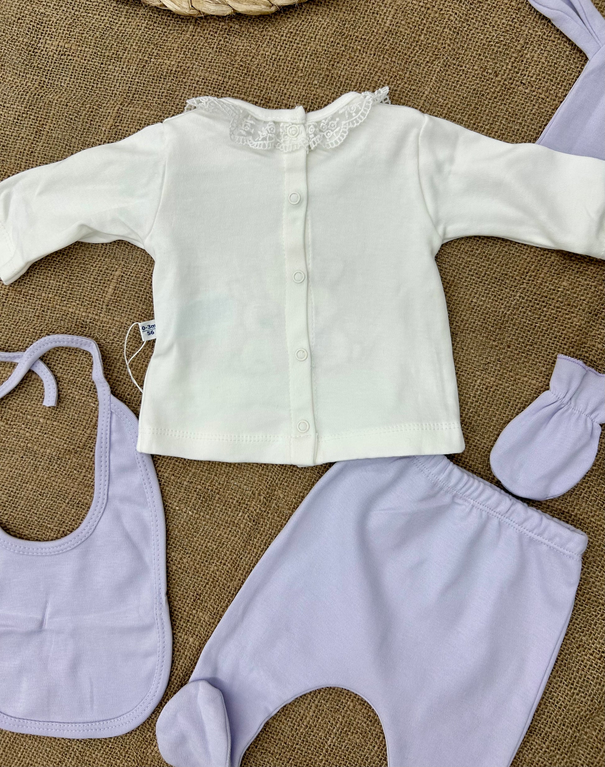 طقم 5 قطع قطن ارنب