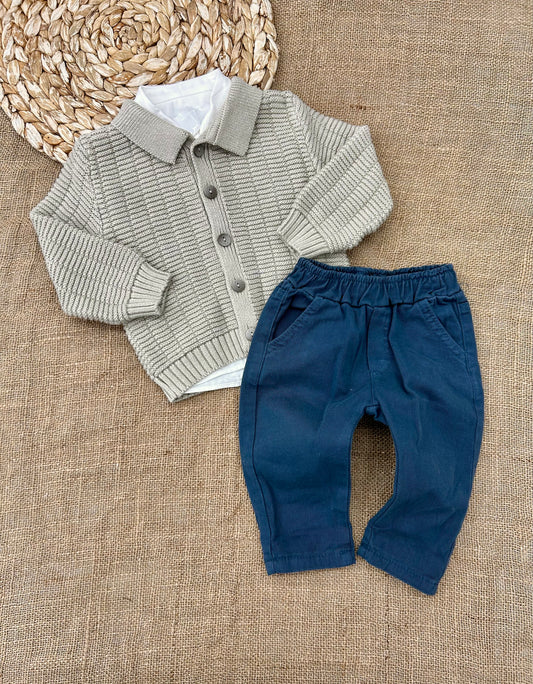 طقم 3 قطع جكيت صوف