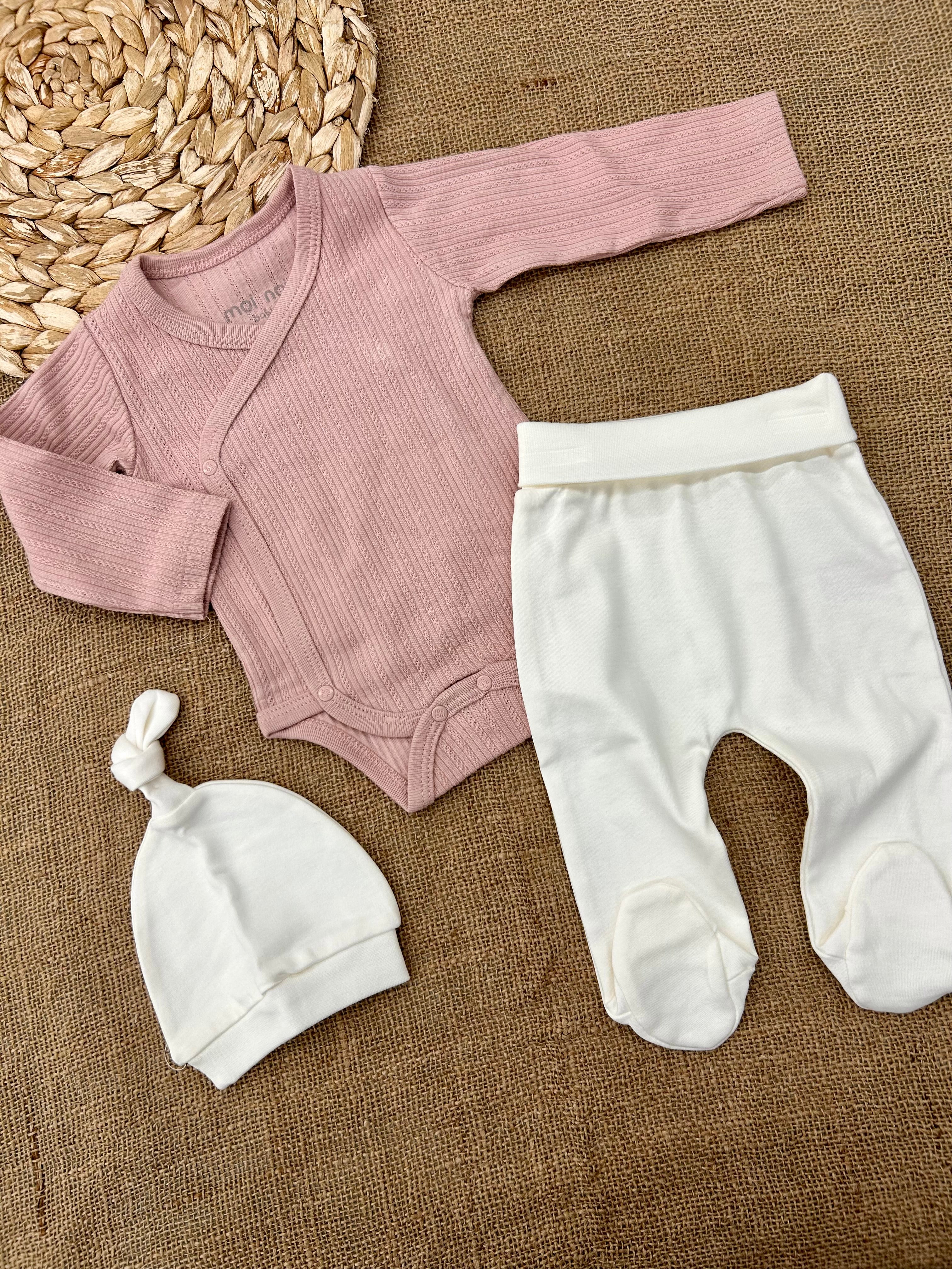 طقم 3 قطع قطن بناتي