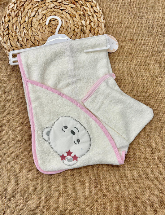 منشفة بيبي بشكير ناعم مع ليفة ماركة bebekevi