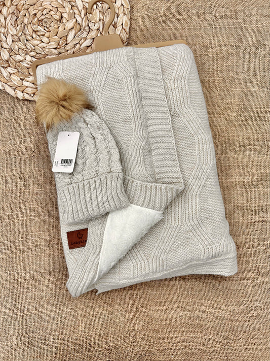 حرام صوف مبطن فرو مع طاقية