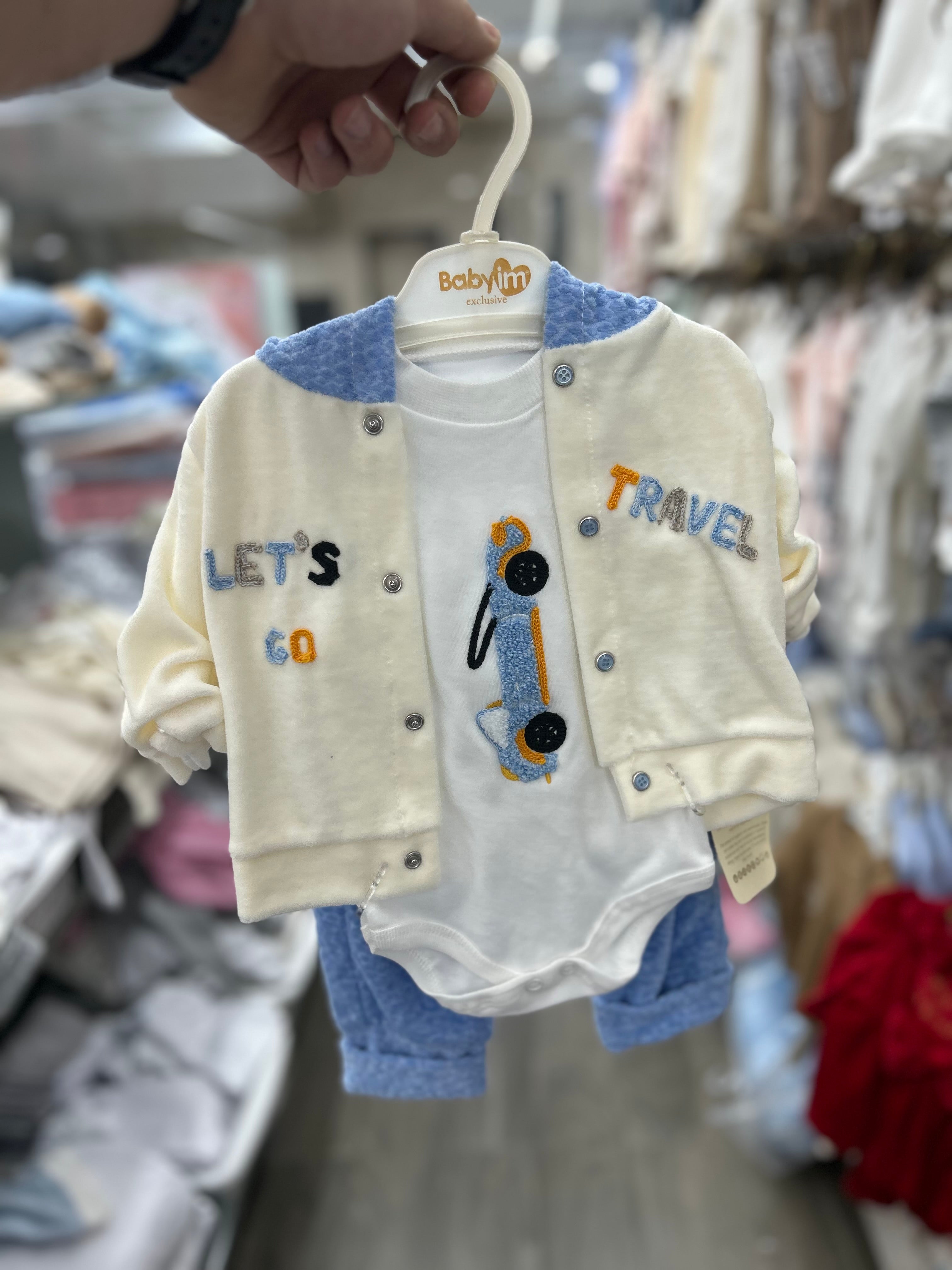 أطقم ٣ قطع مخمل travel