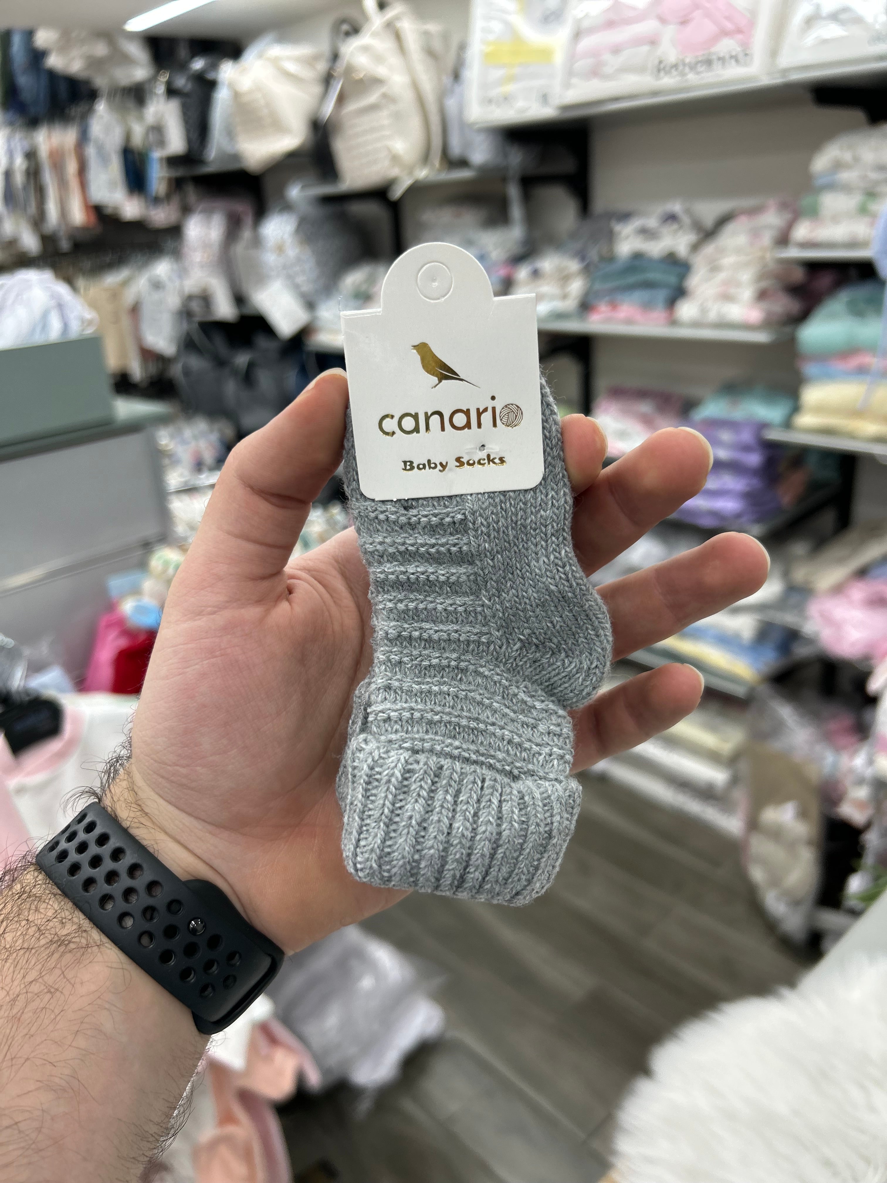 جرابات بيبي قطن شتوي صوف سادة