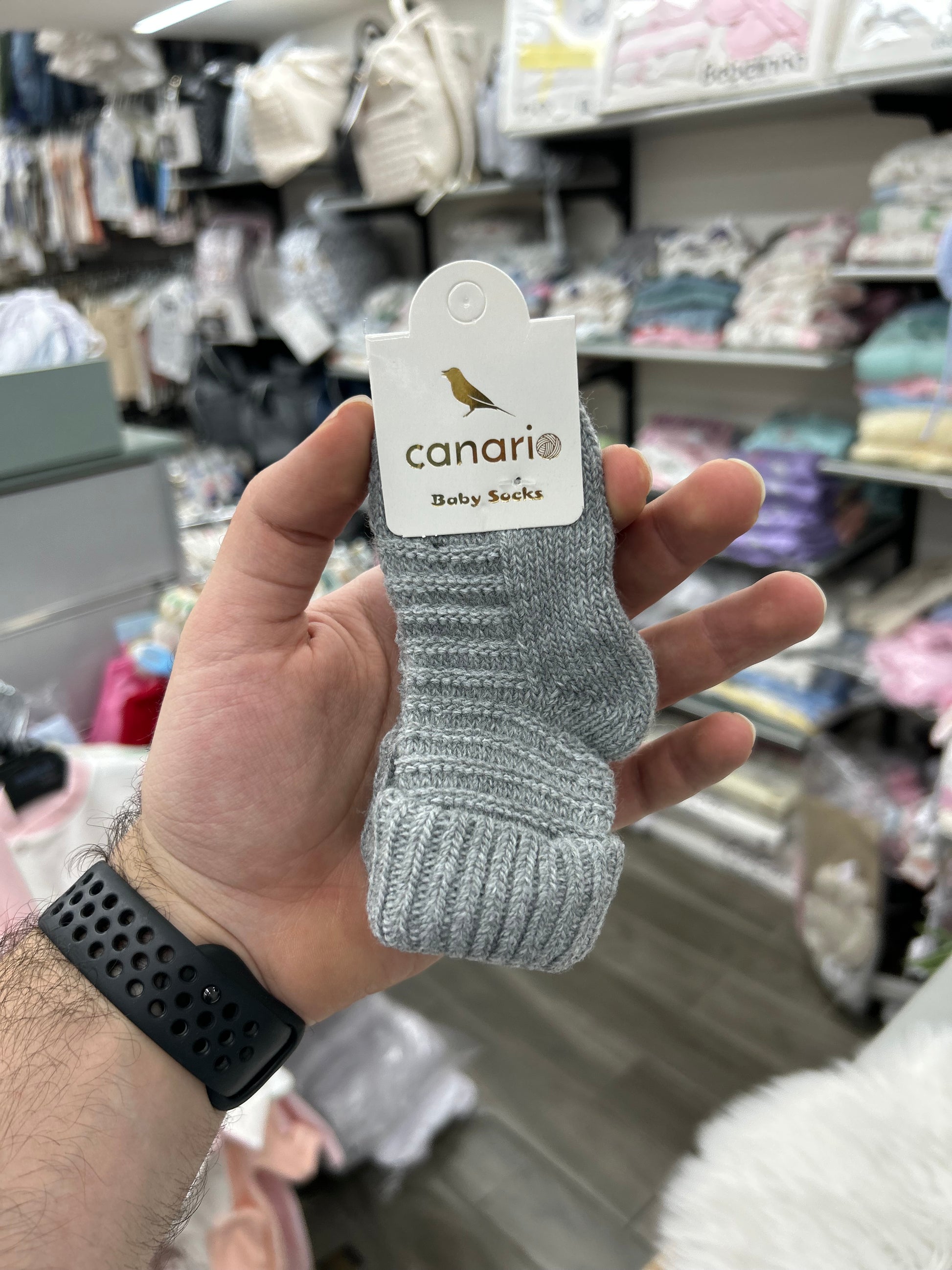 جرابات بيبي قطن شتوي صوف سادة