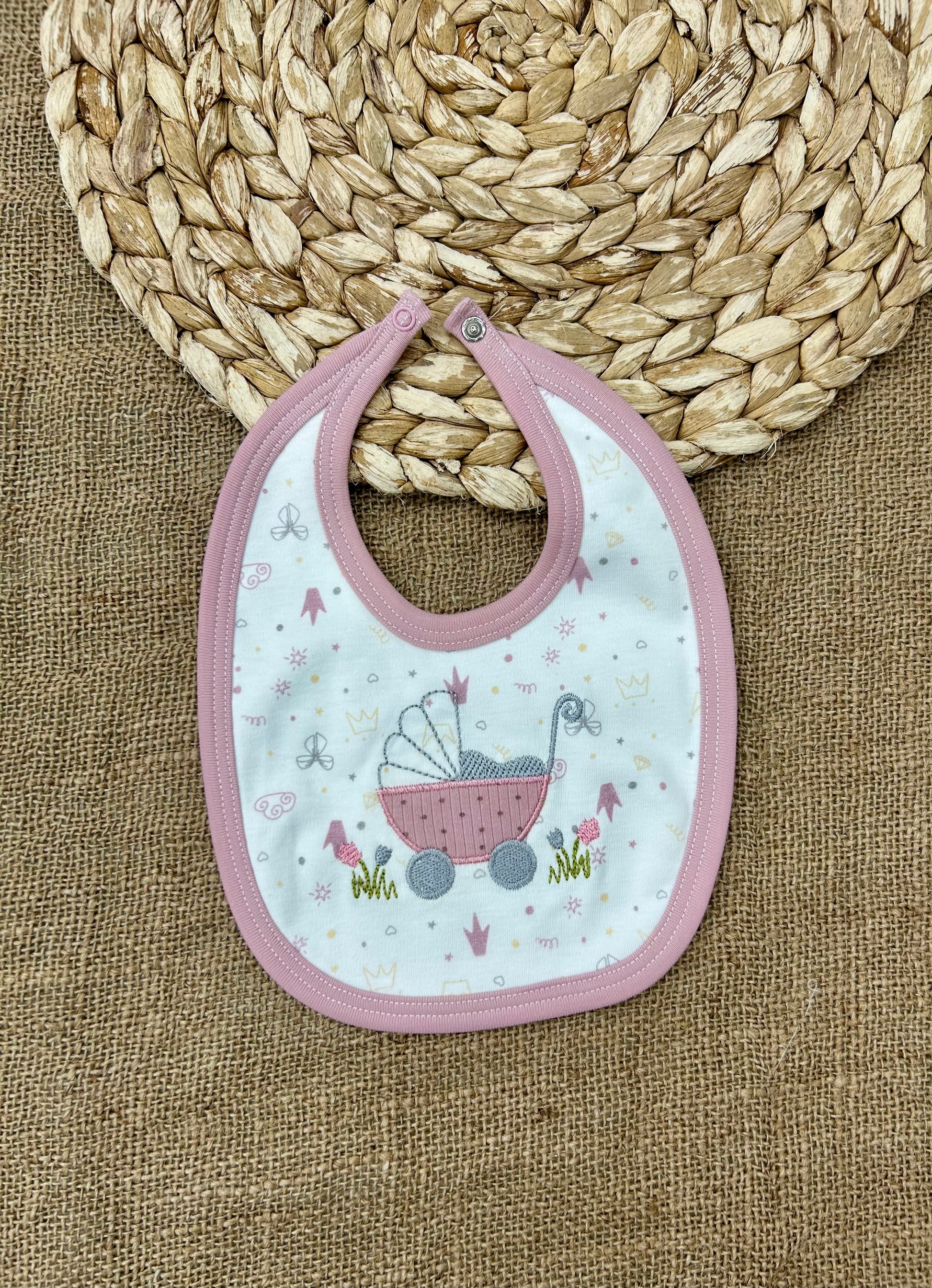 مريلة قطن كبسات سلة