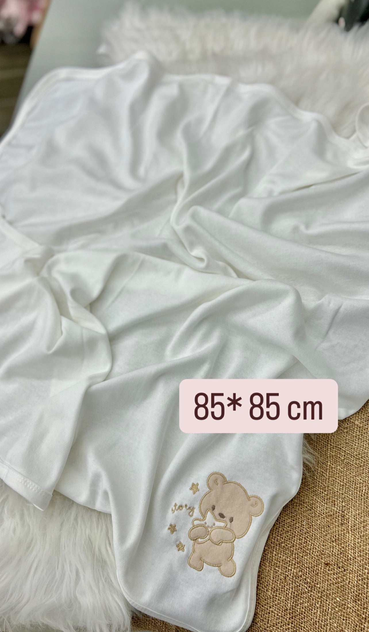 كوفلية بيبي قطن ناعم مع رسمة