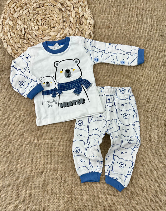 بيجامة بيبي قطن دب