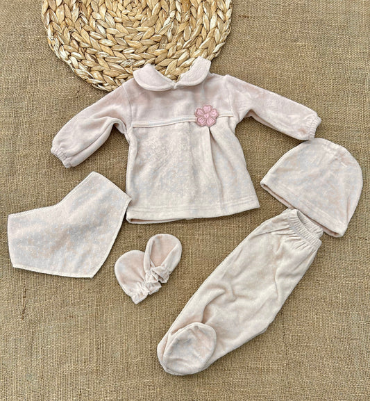 طقم مخمل 5 قطع  فيونكا