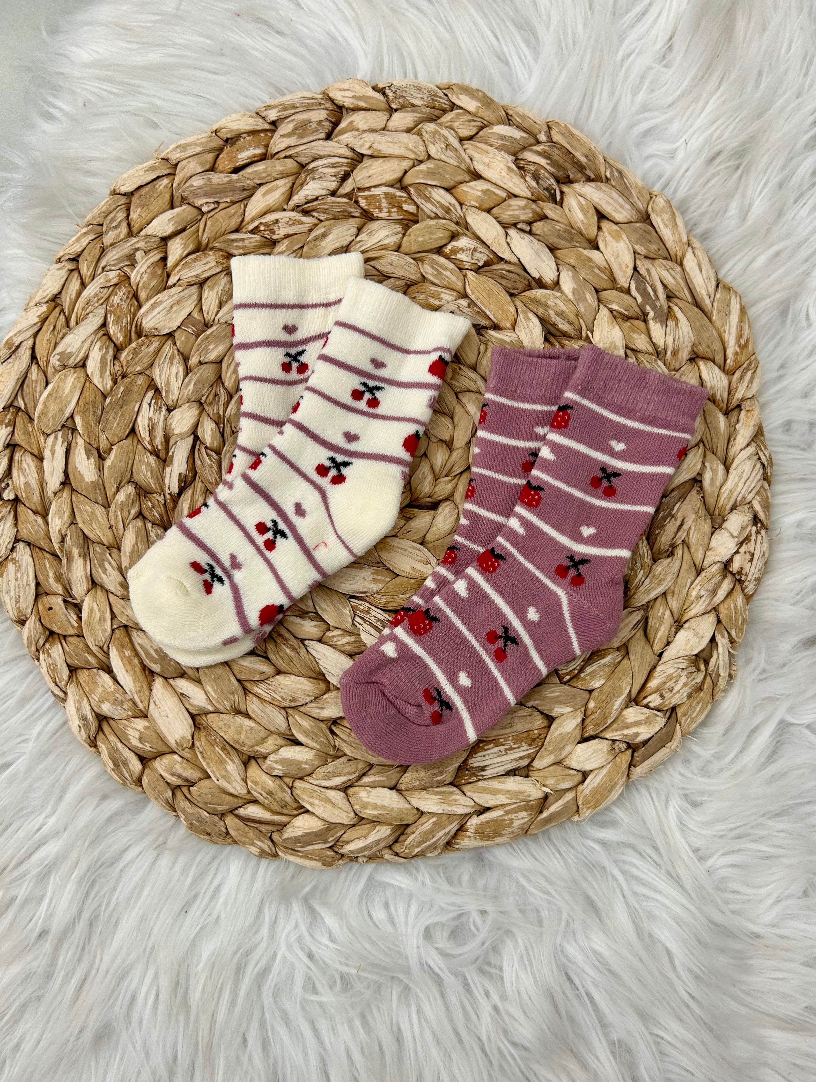 2-3 جرابات بيبي شتوي قطن مبطن