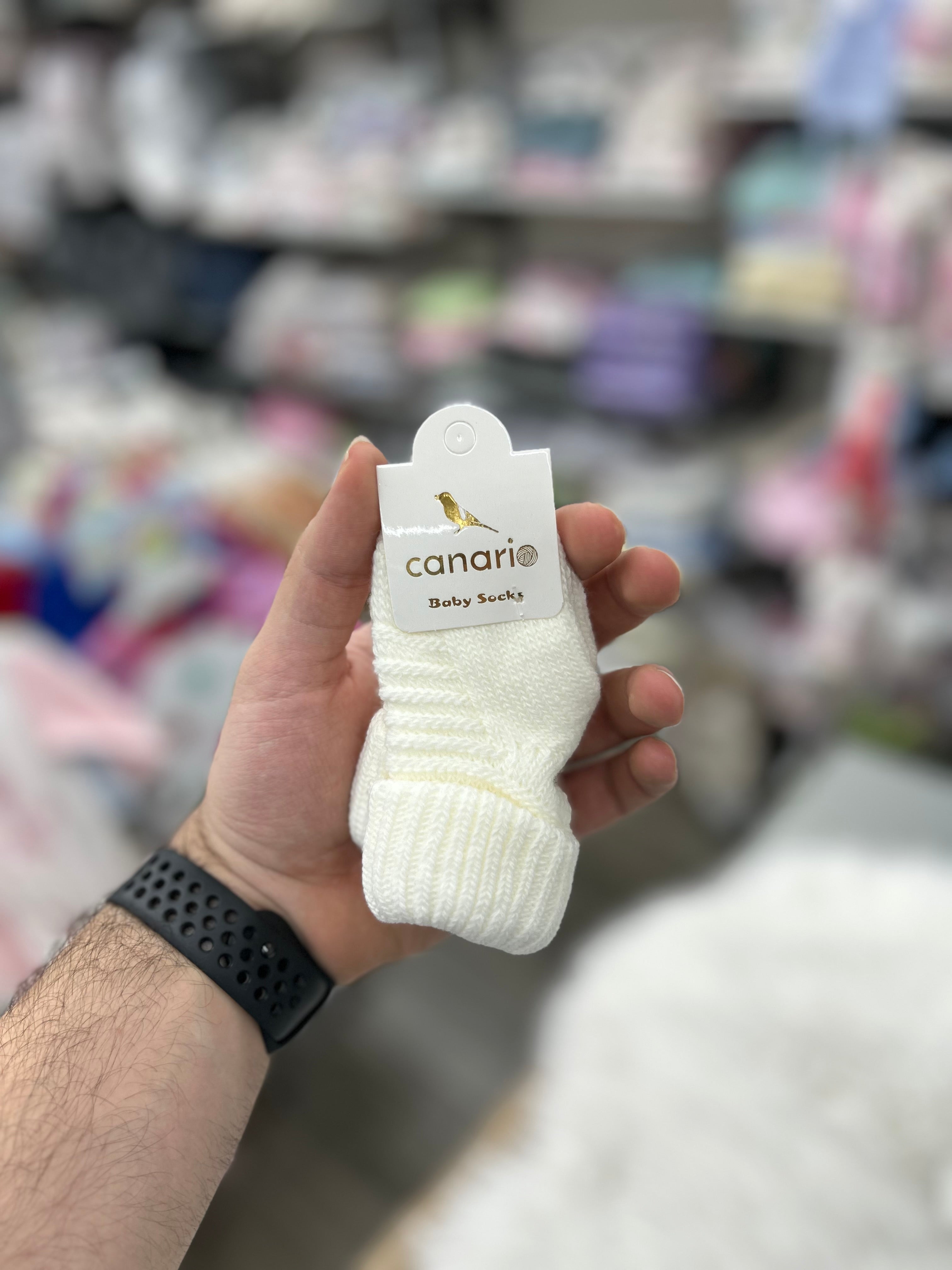 جرابات بيبي قطن شتوي صوف سادة