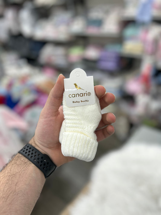 جرابات بيبي قطن شتوي صوف سادة