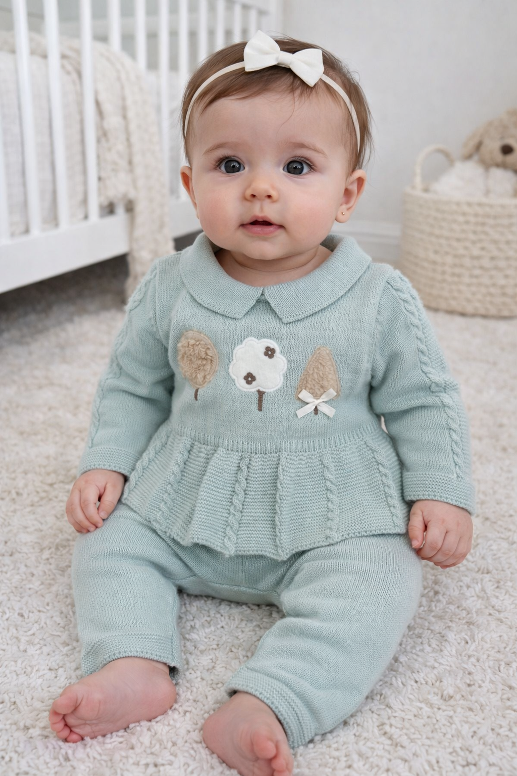 طقم صوف بناتي