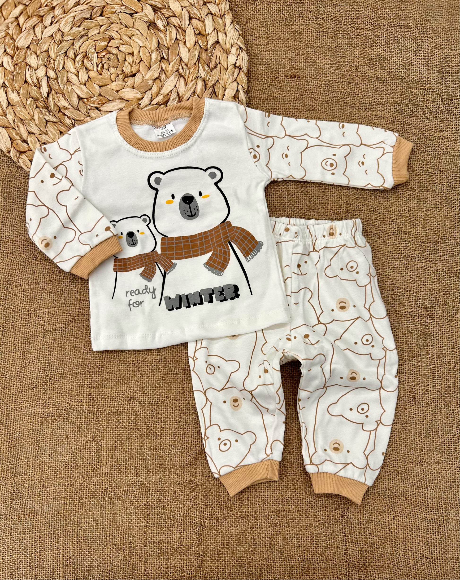 بيجامة بيبي قطن دب