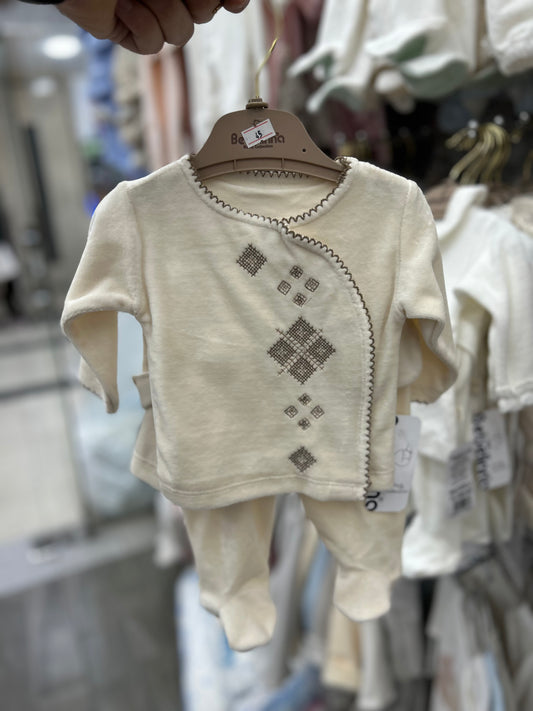 طقم مخمل 5 قطع  تطريز