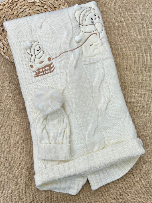 حرام صوف طبيعي مبطن فرو مع طاقية