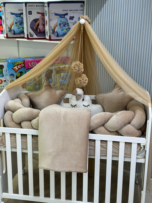 فرش تخت جدلة مخمل كامل مع ناموسية