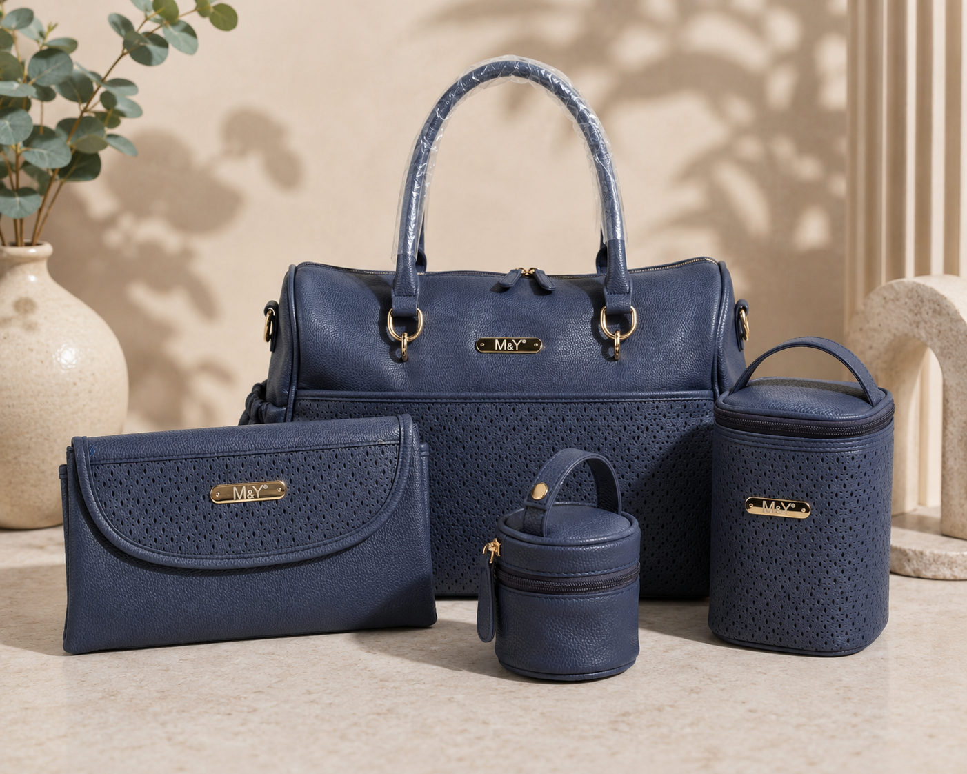 شنطة  7220 my collection جلد ايد تطريز