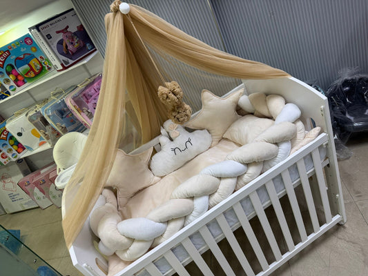 فرش تخت جدلة مخمل كامل مع ناموسية