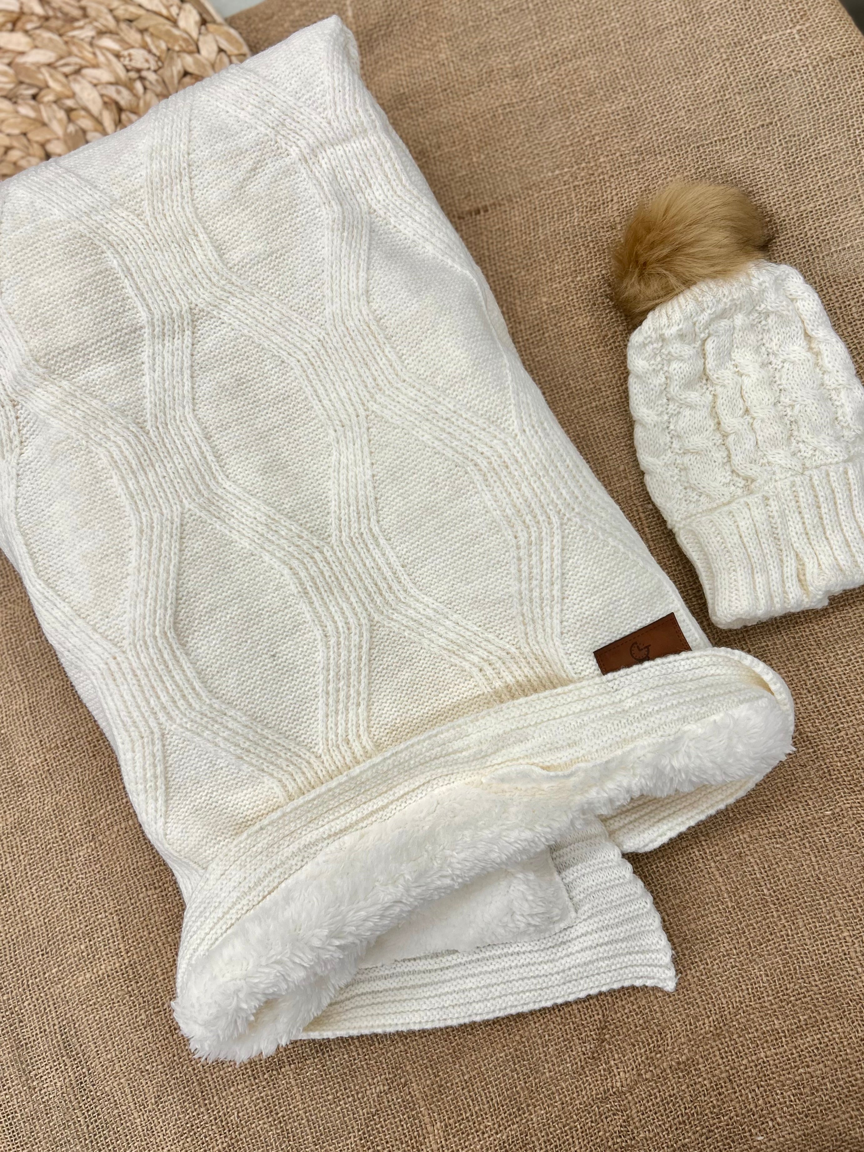 حرام صوف مبطن فرو مع طاقية