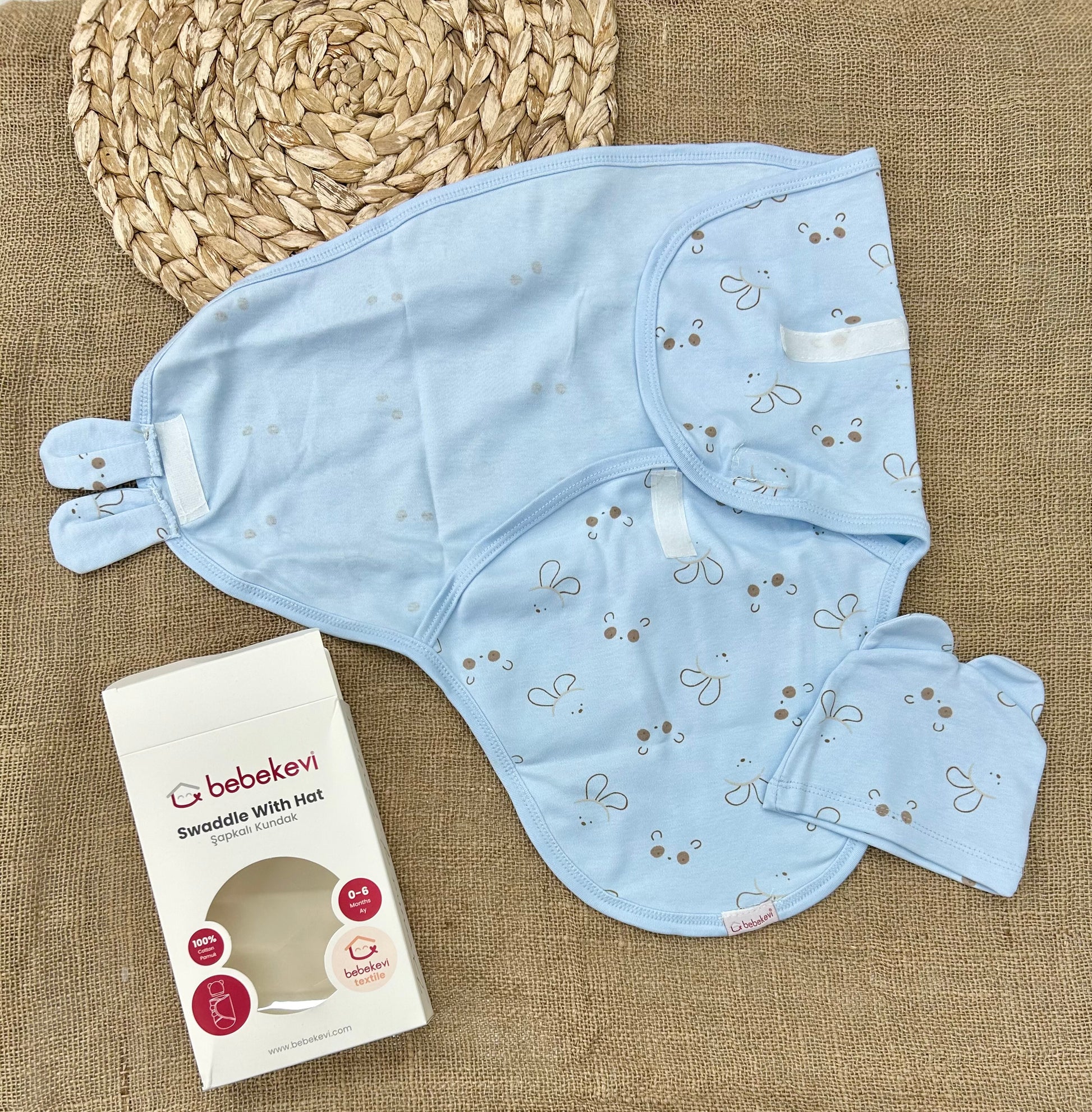 كوفلية جاهزة مع طاقية – قطن 100%