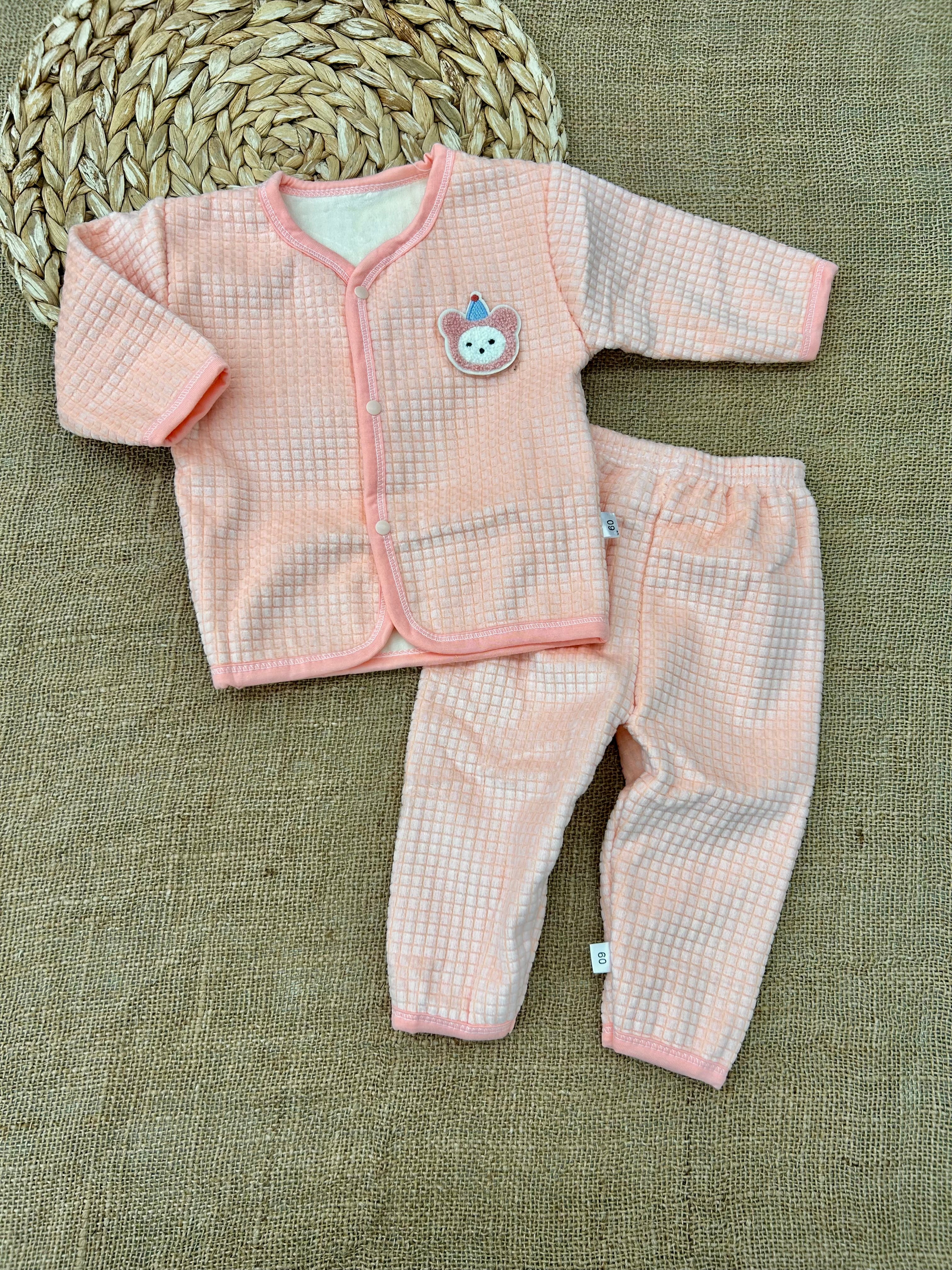 بيجامة بيبي فوتر مبطنة مربعات