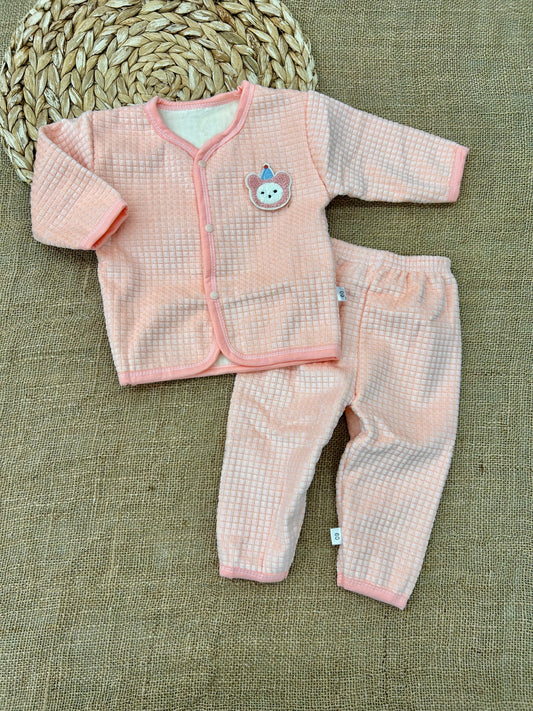 بيجامة بيبي فوتر مبطنة مربعات