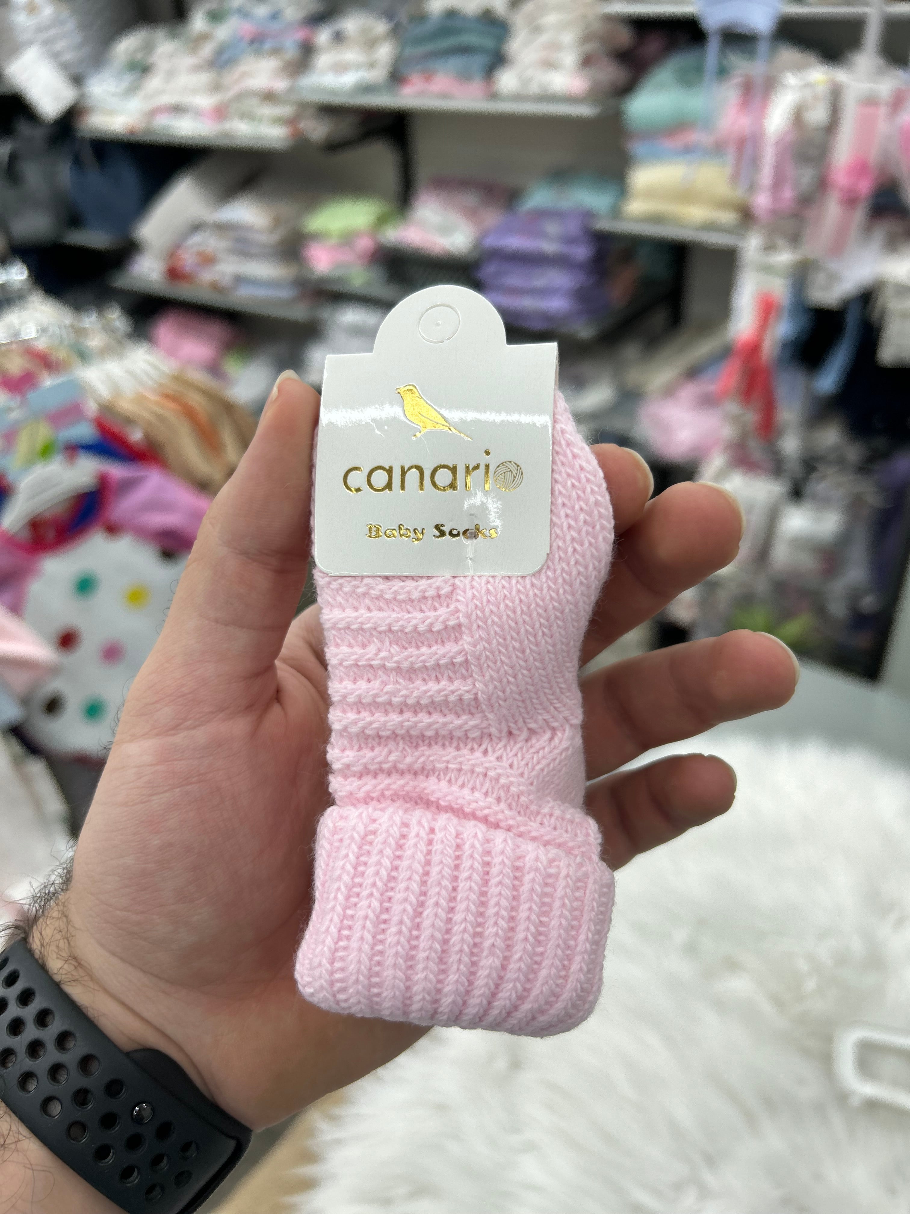 جرابات بيبي قطن شتوي صوف سادة