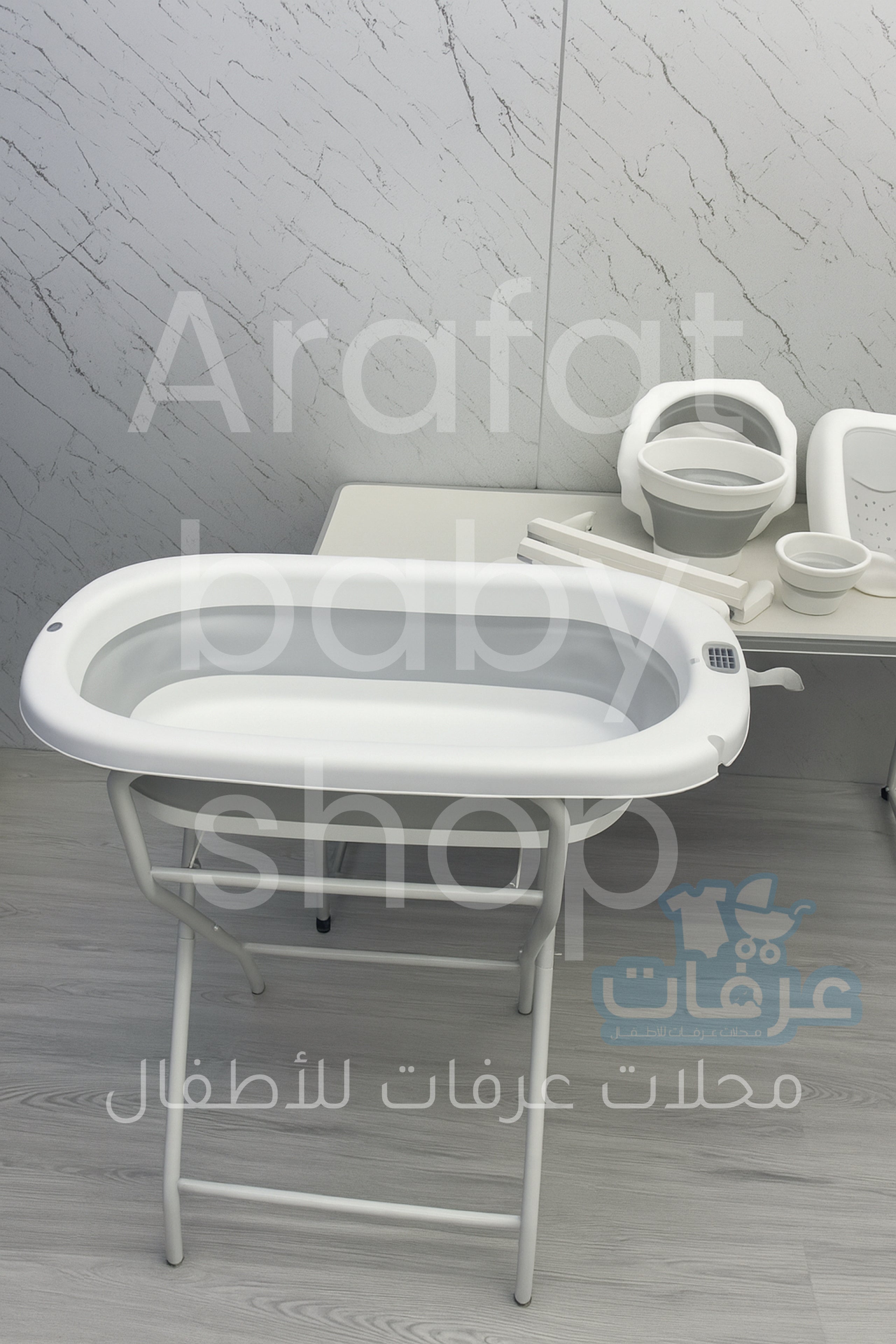 طقم بانيو ٧ قطع مع ستاند