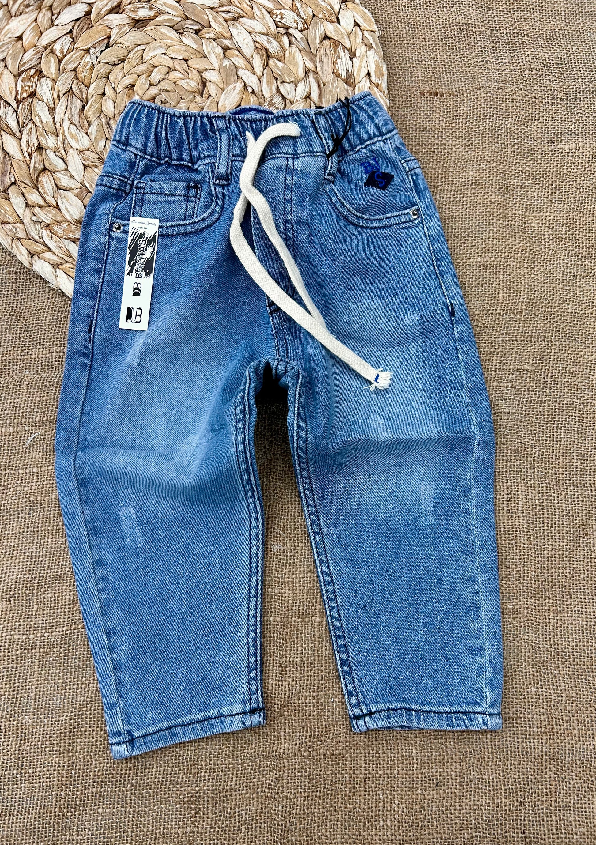 1-4 بنطلون بيبي جينز لايكرا