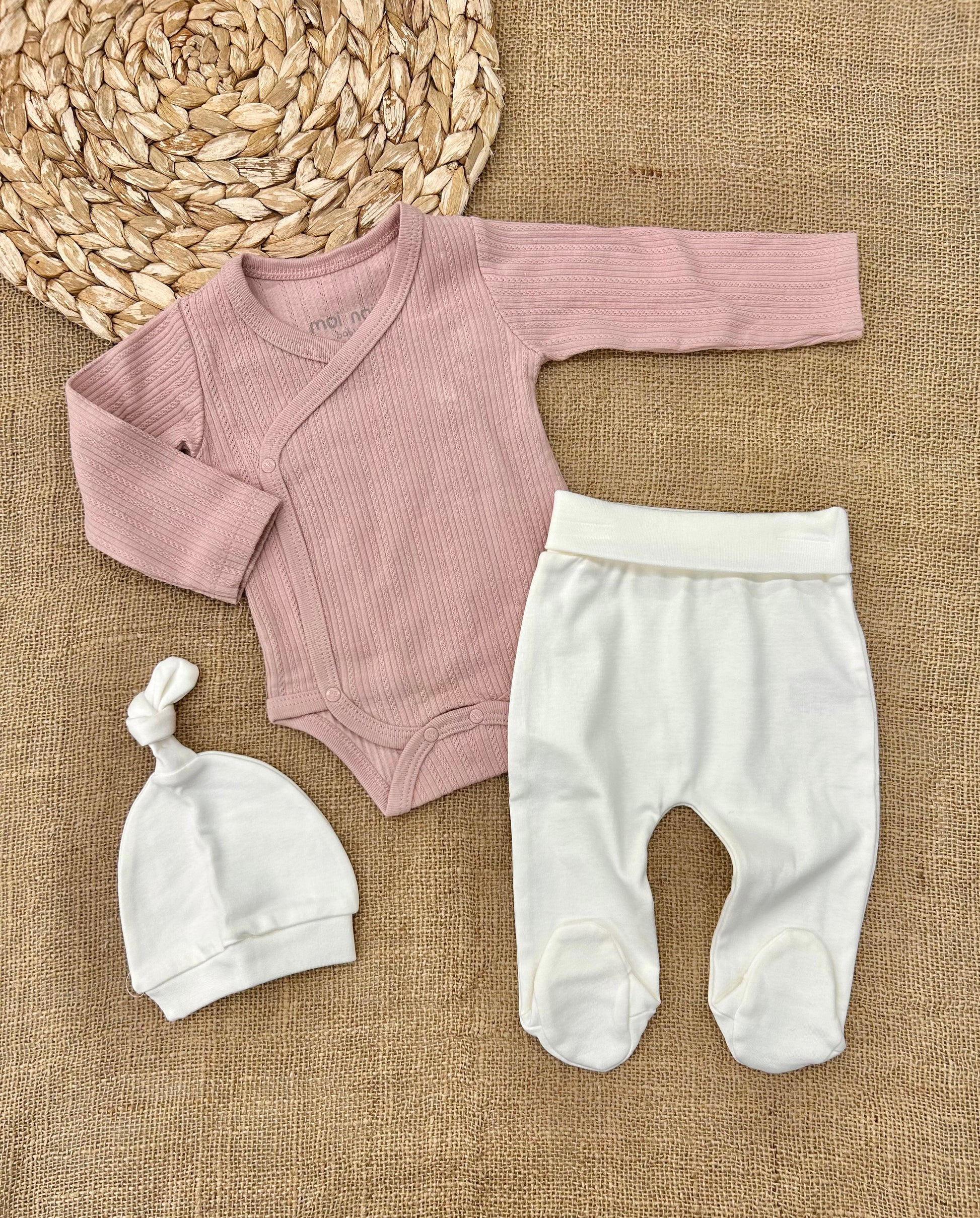 طقم 3 قطع قطن بناتي