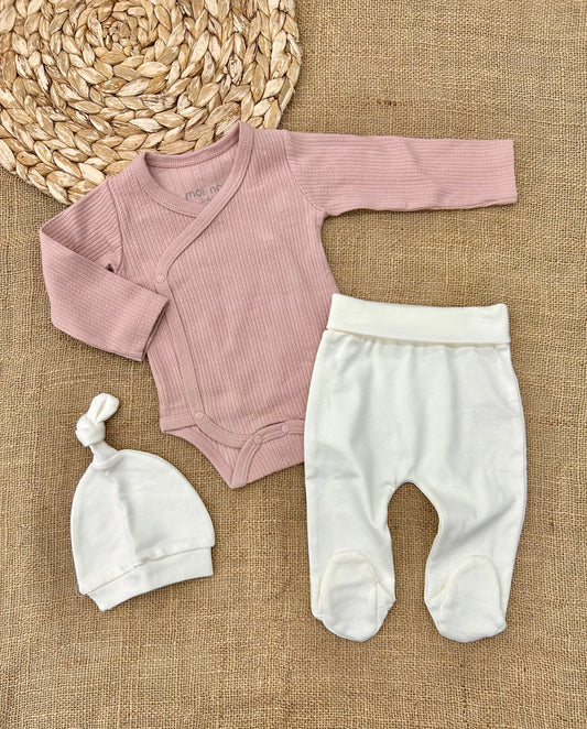 طقم 3 قطع قطن بناتي