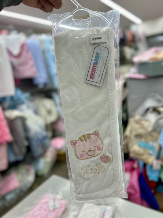 كوفلية بيبي قطن ناعم مع رسمة