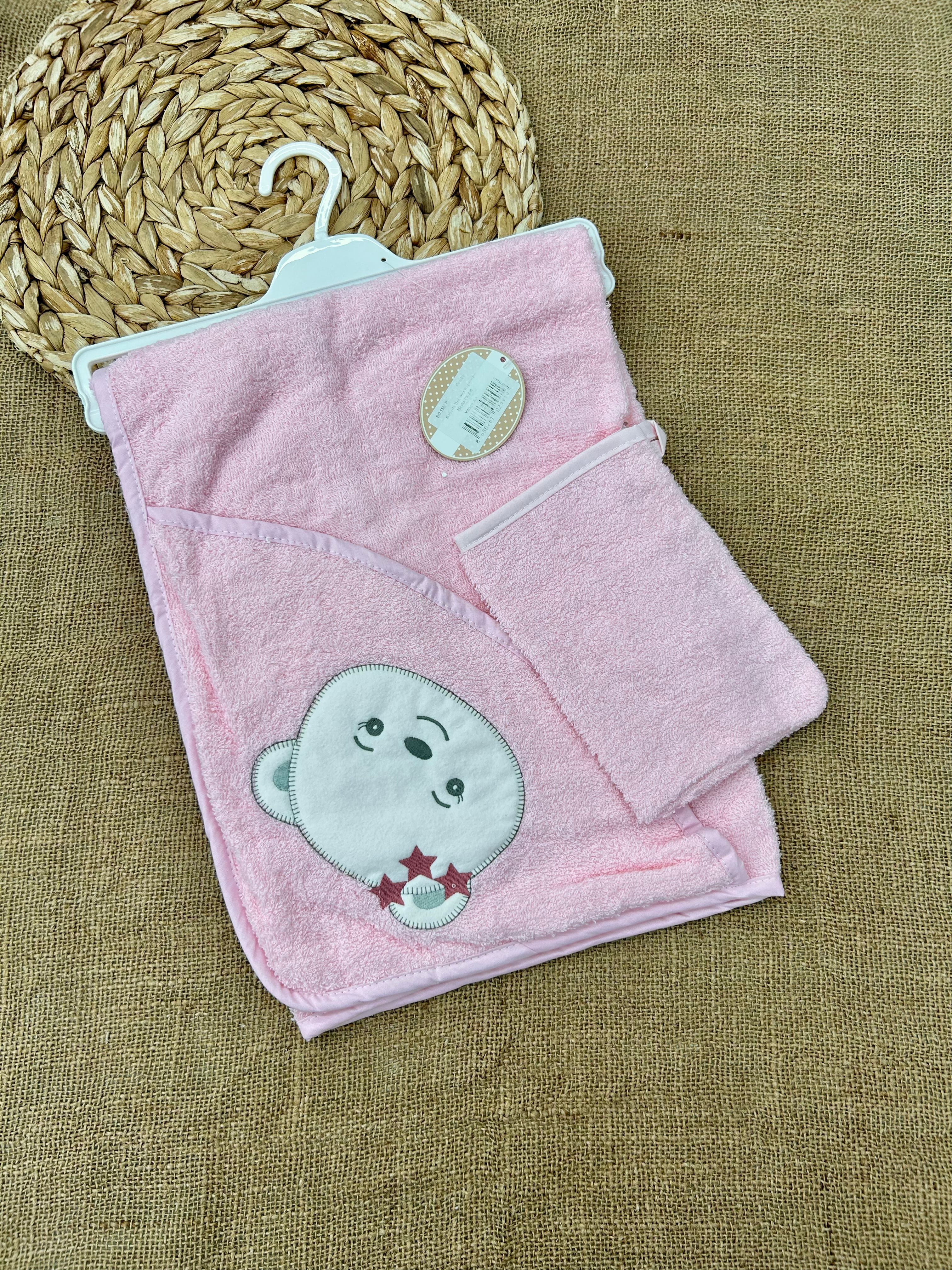 منشفة بيبي بشكير ناعم مع ليفة ماركة bebekevi