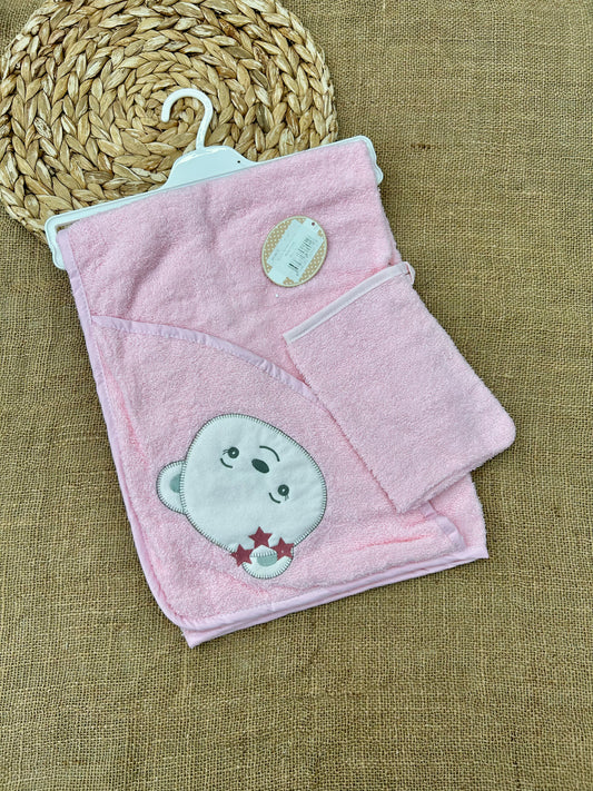 منشفة بيبي بشكير ناعم مع ليفة ماركة bebekevi