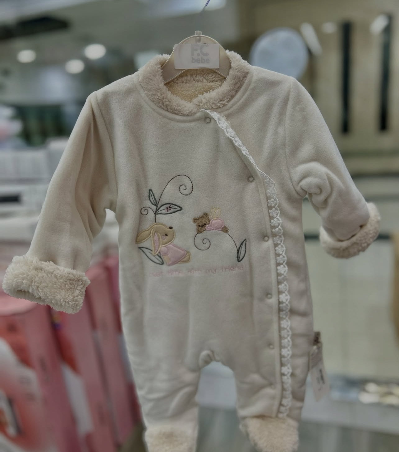 أفرهولات بيبي فليز مبطن فرو بناتي