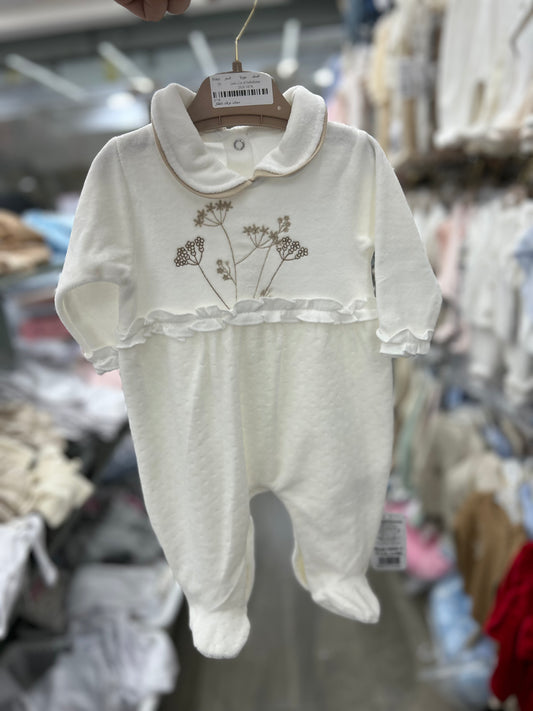 أفرهول مخمل مع قبة ورسمة ورود