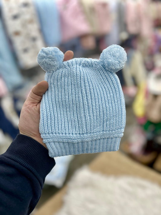 طاقية بيبي صوف طبتين