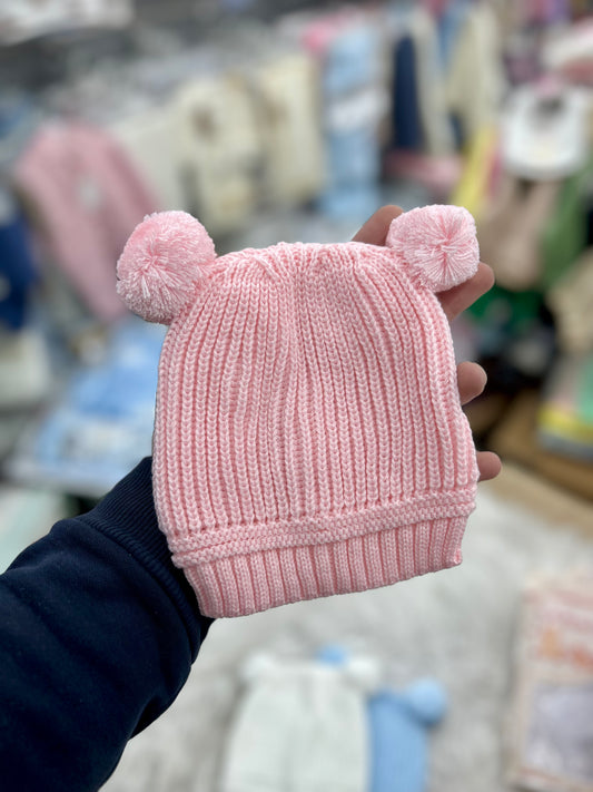 طاقية بيبي صوف طبتين