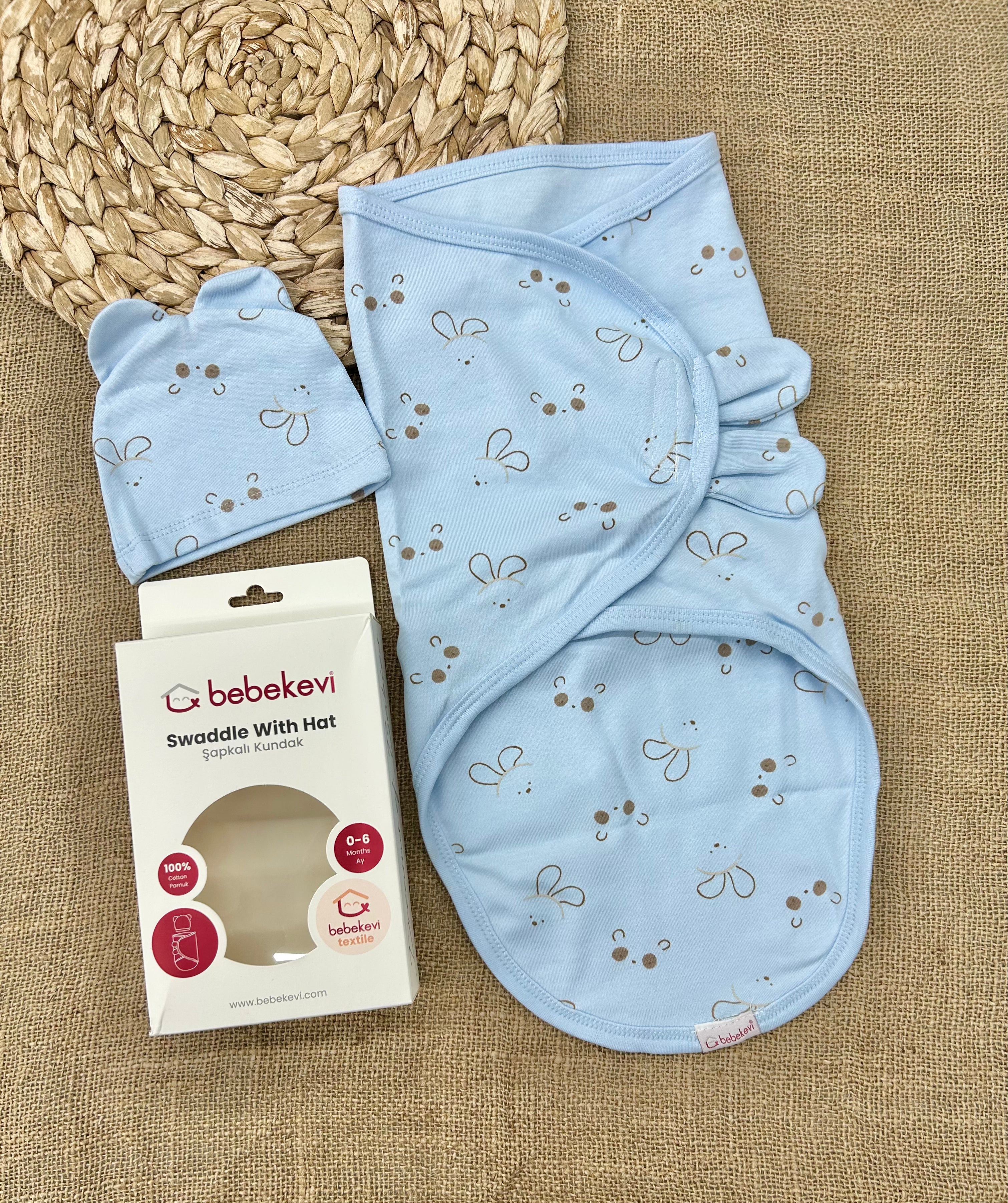 كوفلية جاهزة مع طاقية – قطن 100%