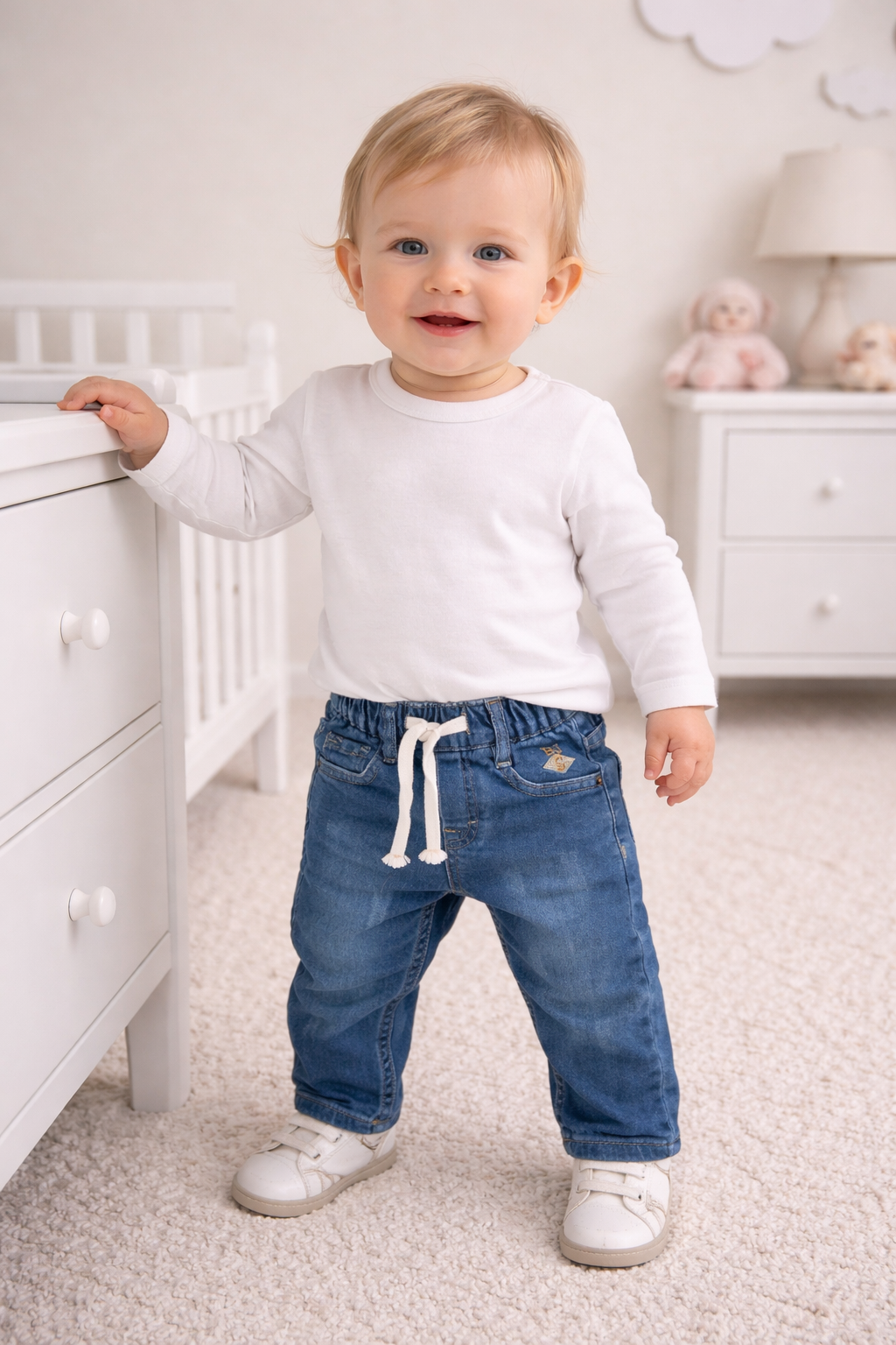 بنطلون بيبي جينز لايكرا