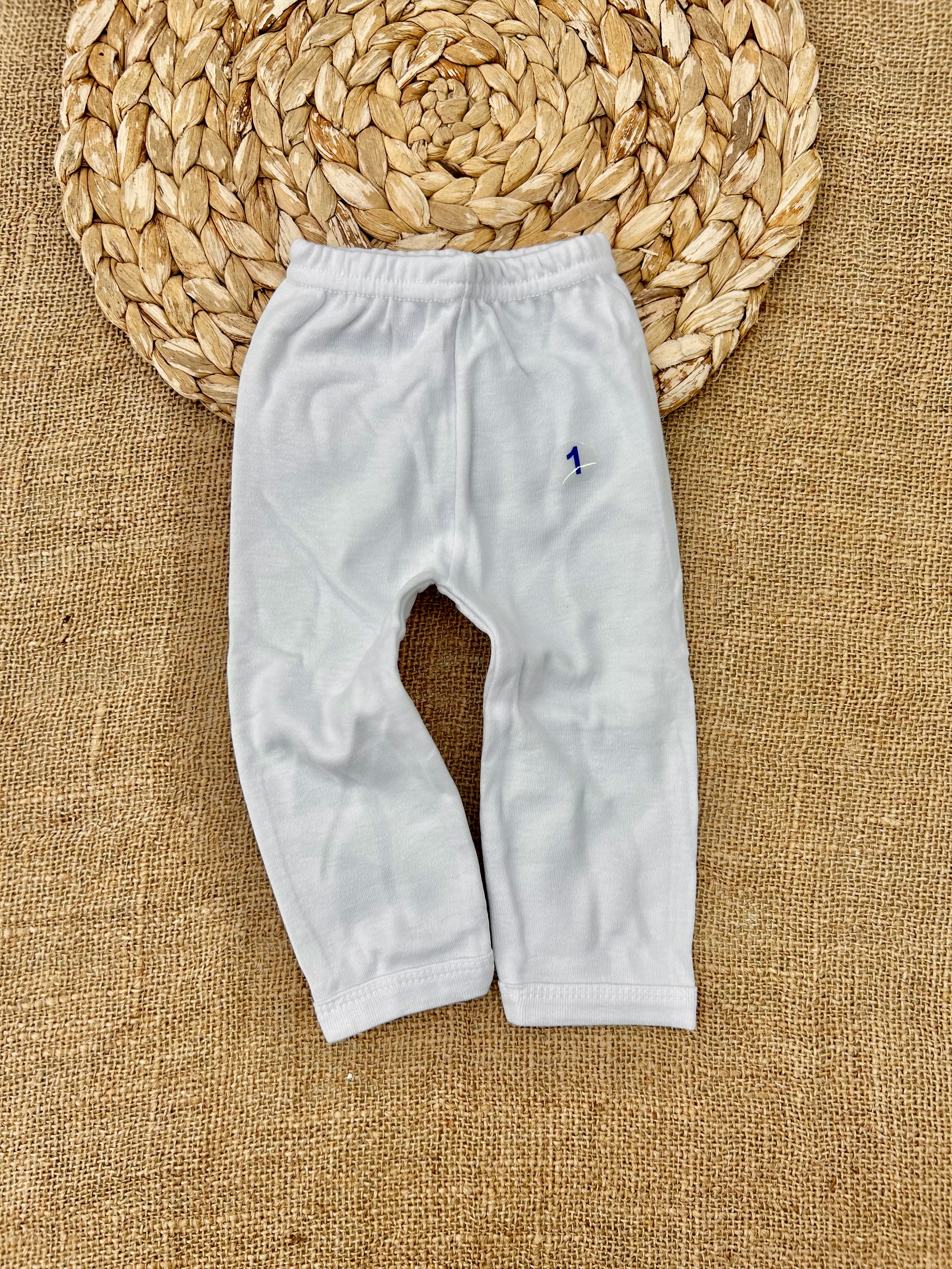 بنطلون أبيض قطن مفتوح