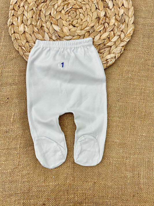 بنطلون أبيض قطن مسكر