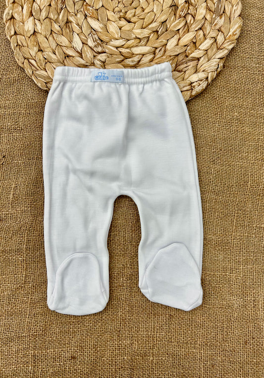 بنطلون أبيض قطن شتوي مبطن